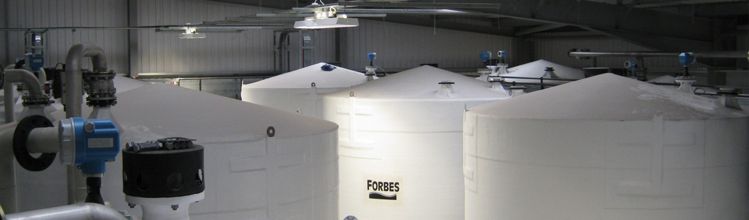 Industrial storage tanker tops