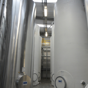 Large indoor GRP and clad storage tanks