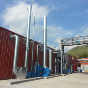 Factory services infrastructure including pipebridge and extraction units
