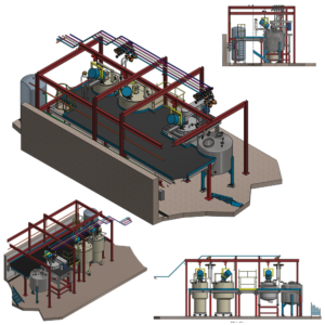 3D process design of new adhesives facility