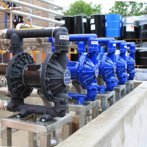 Solvent tank farm transfer pumps