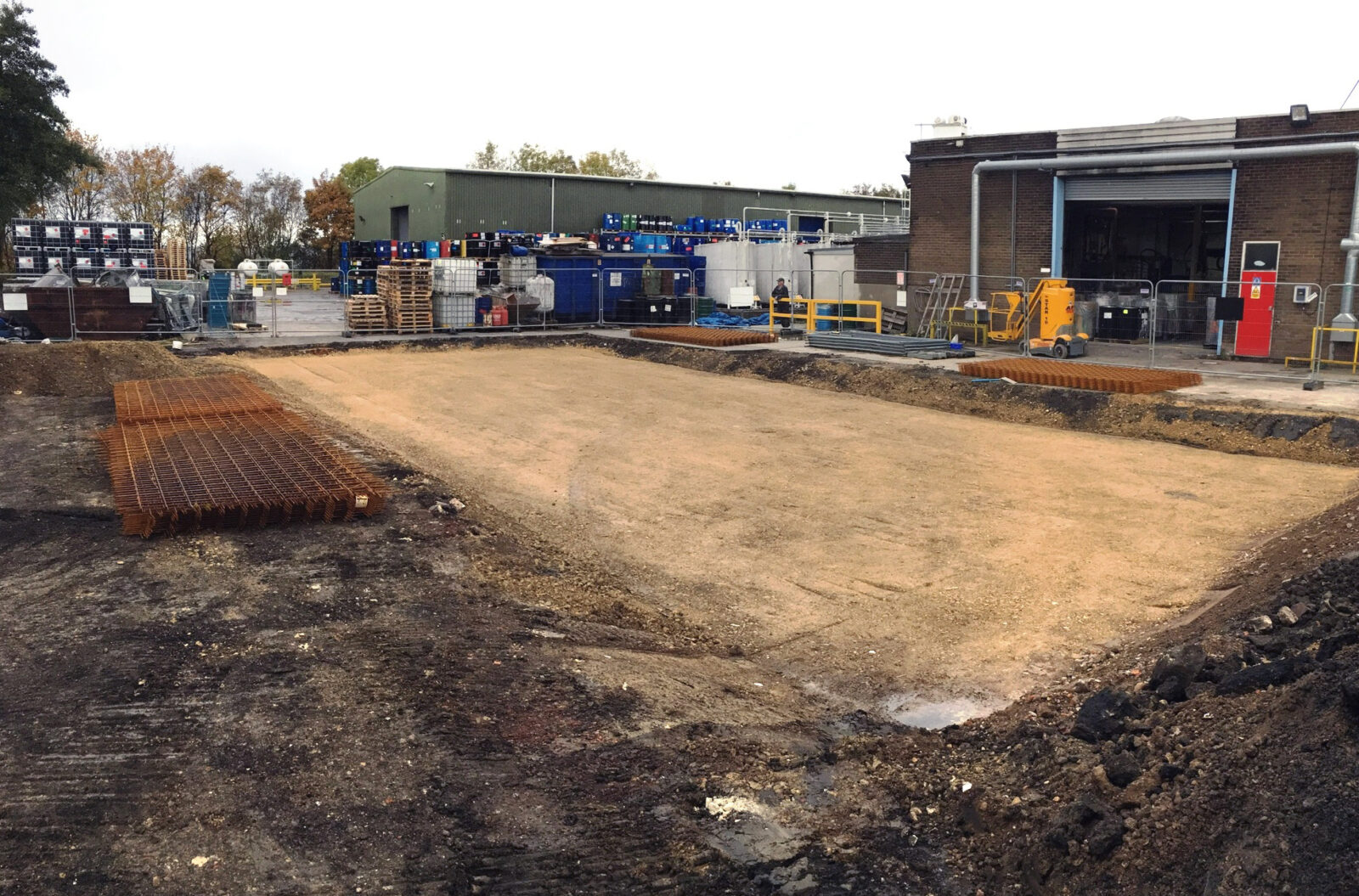 Ground Excavated, filled & compacted, ready for construction