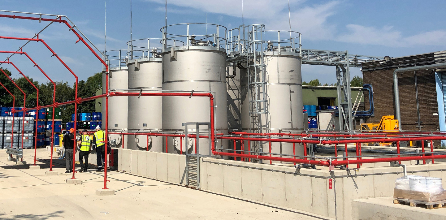 Solvent tank farm project completed