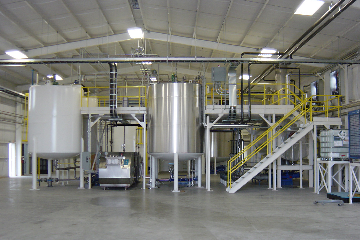 Industrial mixer installation