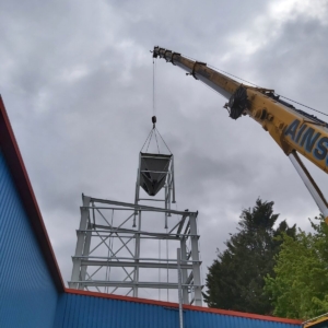 Filter hopper installation